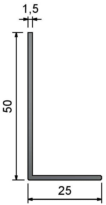AG-50x25mm - Ceiling Perimeter Angle Trims PARTITIONS LTD