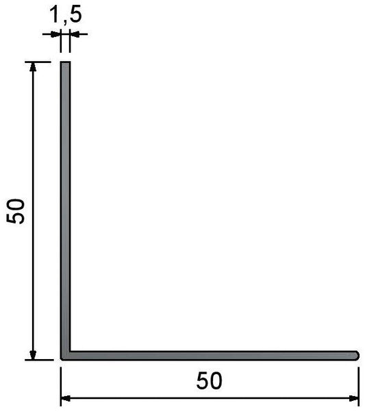 AG-50x50mm - Ceiling Perimeter Angle Trims PARTITIONS LTD