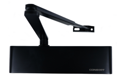 CDC624 Silver Black Standard Arm Door Closer