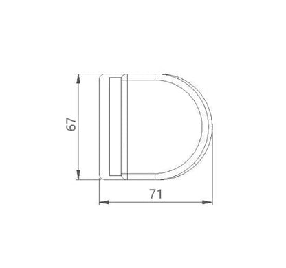 CGL003 Glass Strike Dimensions
