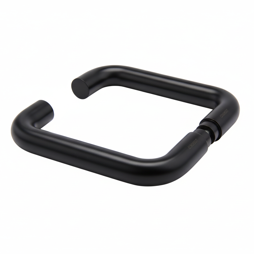 CGL101_-_Glass_Door_Lever_Lock_return_handles_set_BLACK