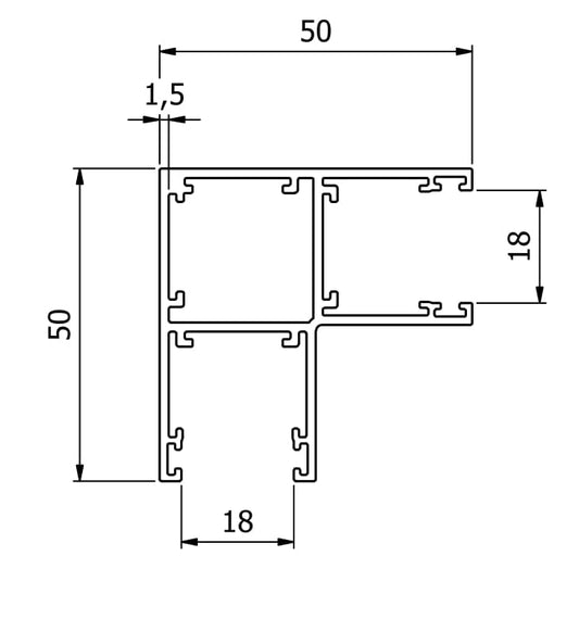 Corner Glazing Post - C50
