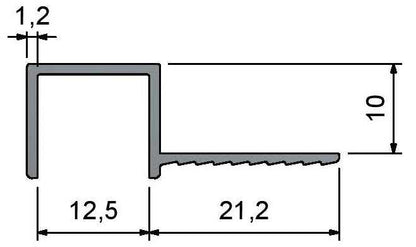 D-Type Wall Channel Reveal Trims - BLACK Trims