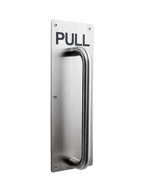 "D" Pull 225mm x 19mm mounted on 300mm x 75mm plate ( SSS ) PARTITIONS LTD