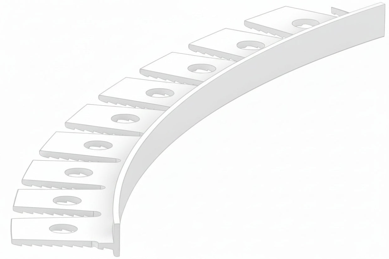 E4 Flexible Edge Bead trim - RAL9010 White 