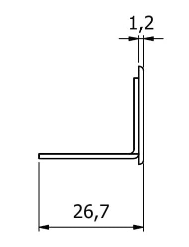 EC-25 Glazing end capping dimensions