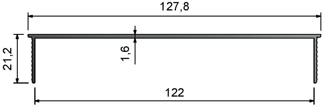 ECP-Type 122mm Wall Capping Channels Trims