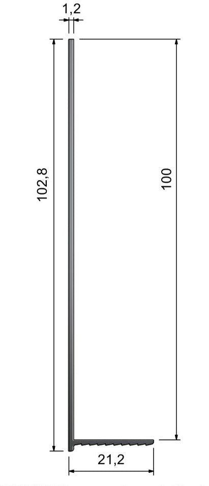 Edge Bead E100 Dimensions 3000mm RAL9010 - Prepunched