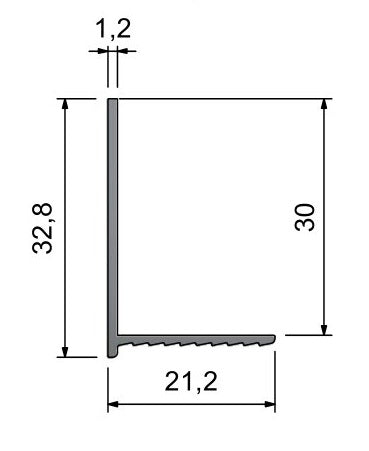 Edge Bead E30 Dims 3000mm RAL9010 - Prepunched