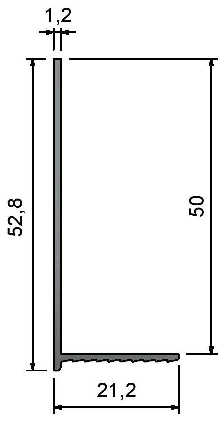 Edge Flexi Bead E50 Dimensions 3000mm RAL9010 - Prepunched