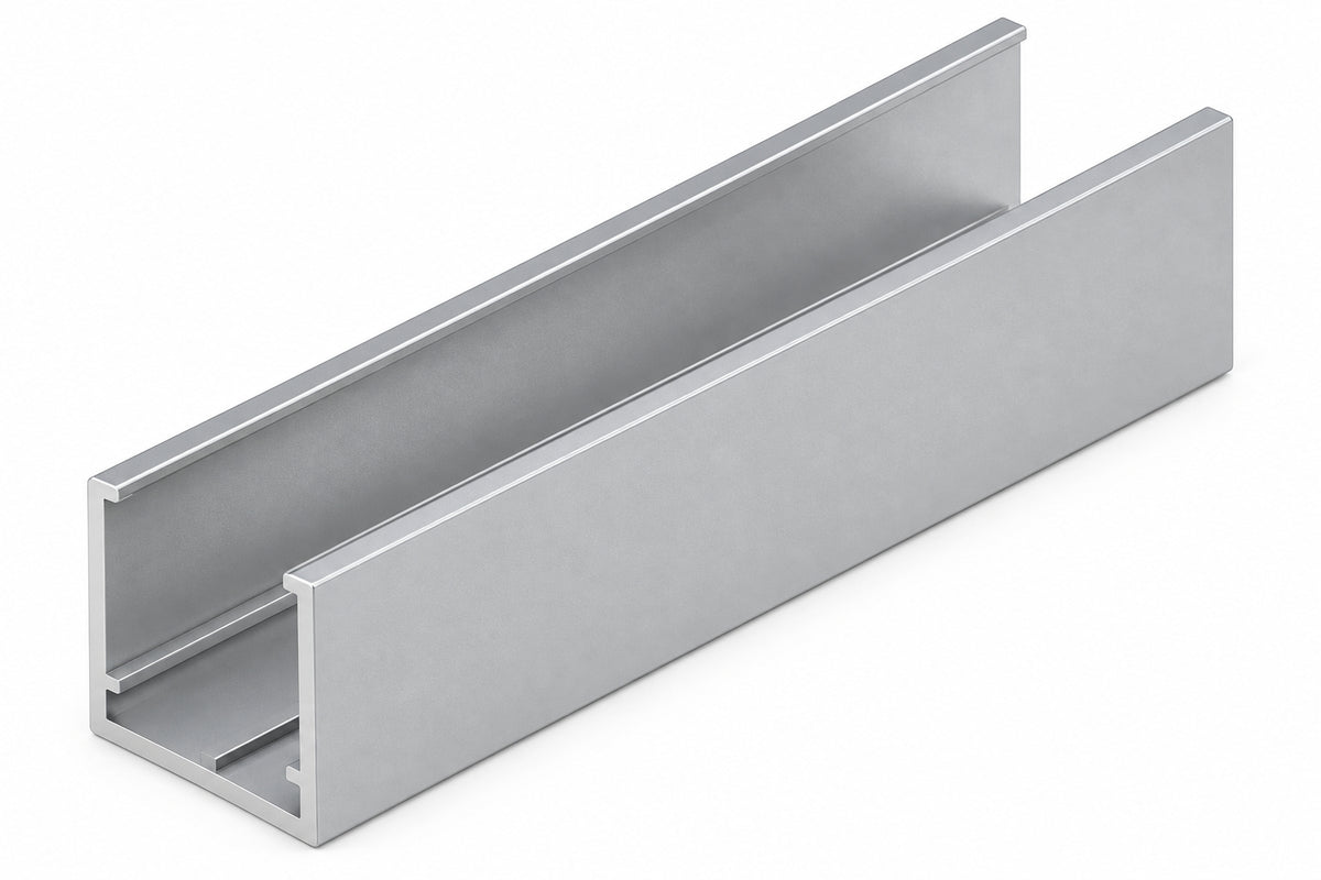 GL-01 Glazing Aluminium Channel  25x25x3m - Silver