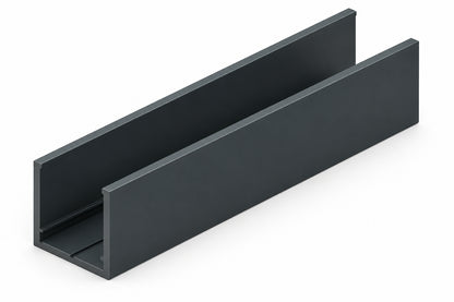 GL-01 Glazing Aluminium Channel  Plate 25x25x3m Single Glaze - ANTRACITE GREY