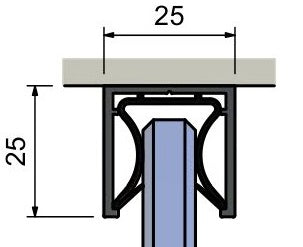 GL-01_PVC_insert_For Glass in Glazing Aluminium Channels