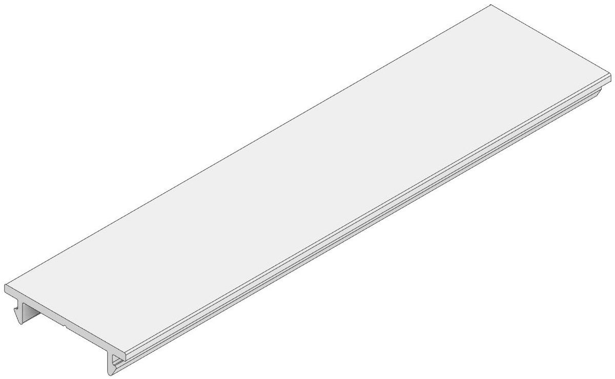 GL-02 Glazing Aluminium Channel  25x3m Blank - WHITE
