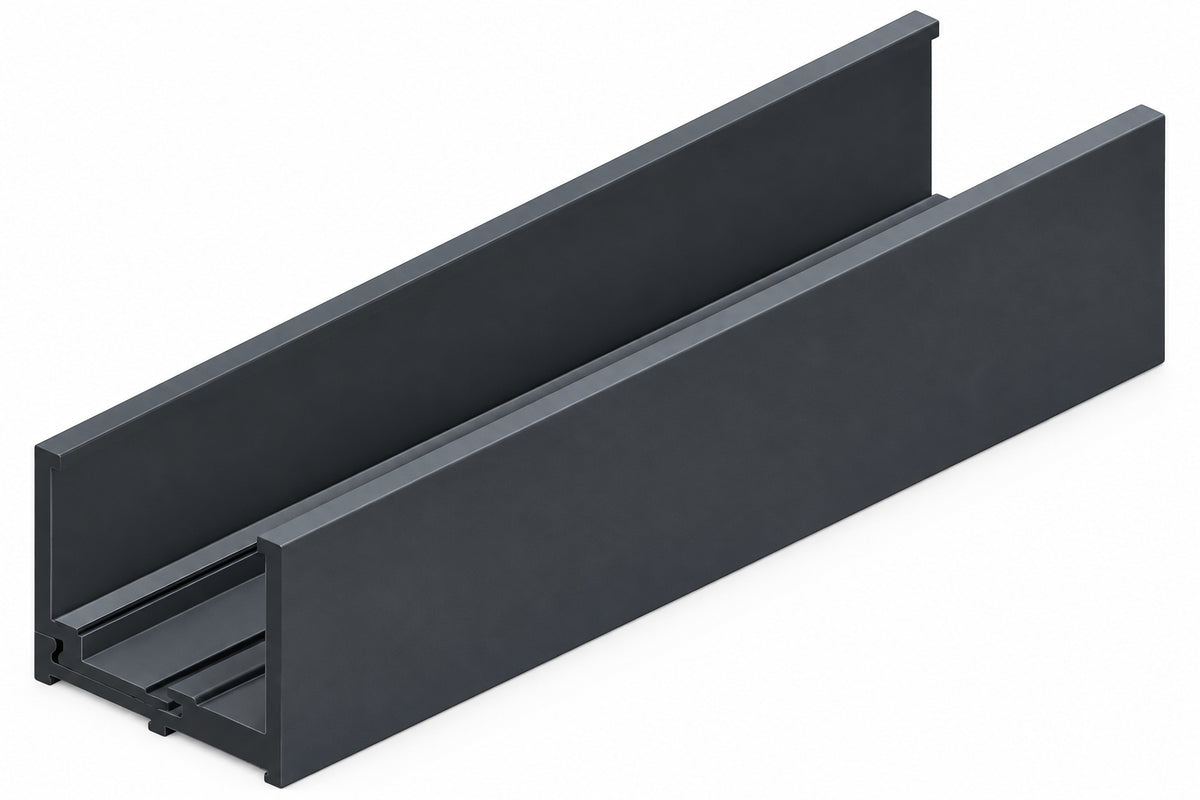 GL-03&4 Glazing Aluminium Channel  25x25x3m - Antracite Grey