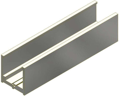 Glazing aluminium U Channels - Two-Part Chair / Bead 25x25x3m PARTITIONS LTD