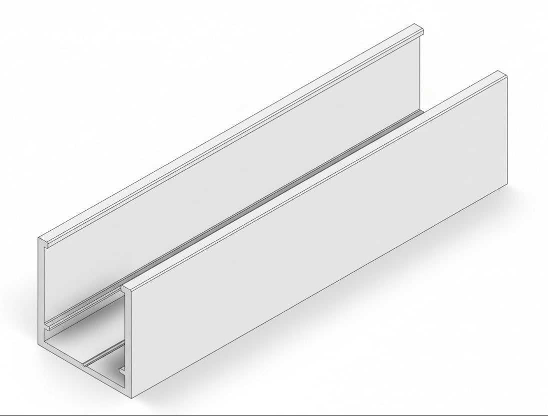 Aluminium U Channel - Glass Screens 25x25x3m 