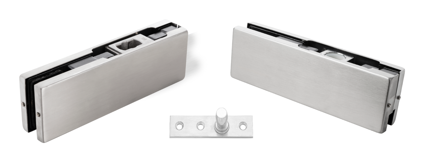 Glass Door Patch Fittings Set - SSS Finish
