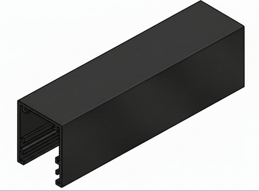 Glazing Glass Channels- 30x25x3m Single Glaze - BLACK 9005