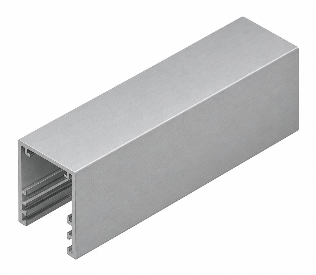 Glazing Glass Channels- 30x25x3m Single Glaze - silver 9006