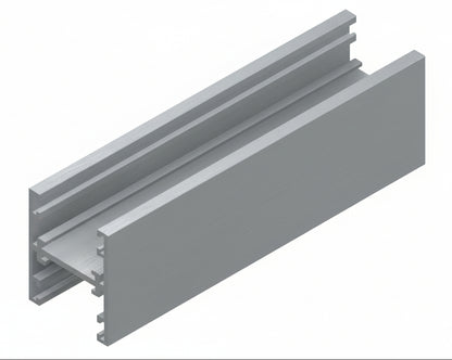 Glazing Glass Channels H Post - 30x25x3m RAW ALUMINIUM - PARTITIONS LTD