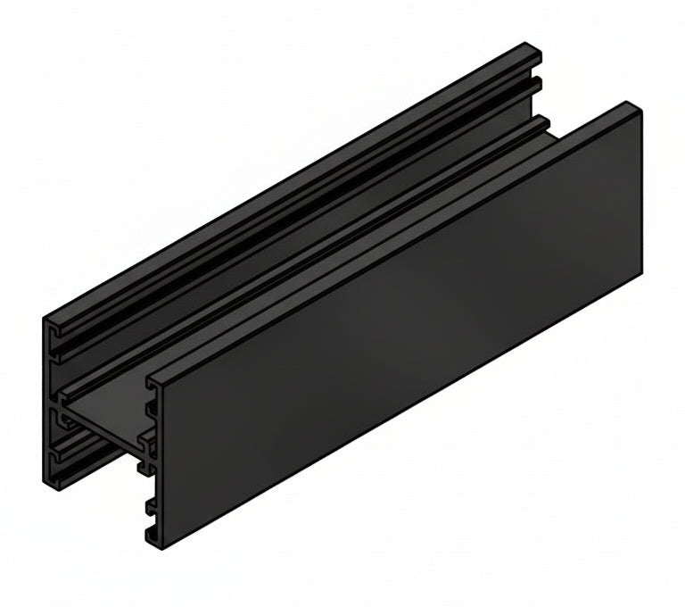 Glazing Glass Channels H Post - 30x25x3m Black - PARTITIONS LTD