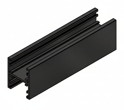Glazing Glass Channels H Post - 30x25x3m Black - PARTITIONS LTD