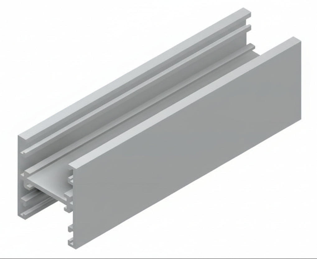 Glazing Glass Channels H Post - 30x25x3m SILVER - PARTITIONS LTD