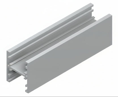 Glazing Glass Channels H Post - 30x25x3m SILVER - PARTITIONS LTD