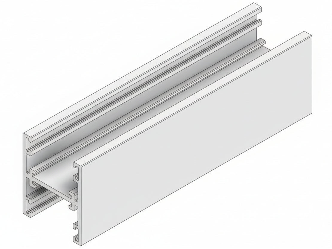 Glazing Glass Channels H Post - 30x25x3m WHITE - PARTITIONS LTD