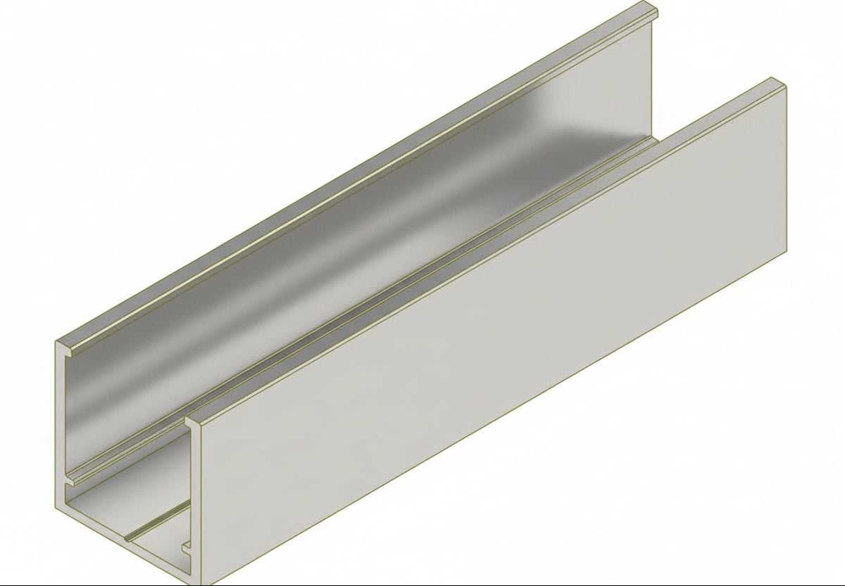 Aluminium U Channel - Glass Screens 25x25x3m 