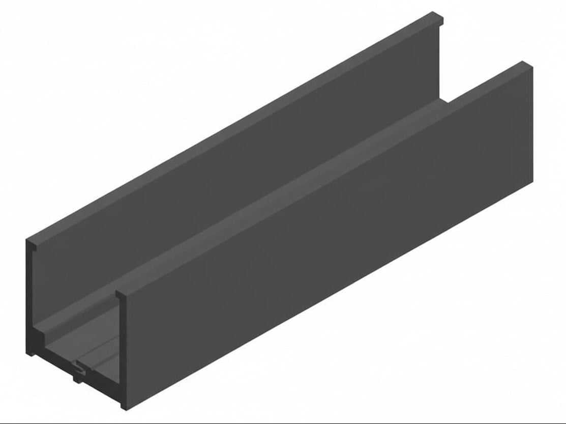 Aluminium U Channels - Glass Screens - Two-Part 25x25x3m 