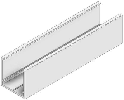 Aluminium U Channels - Glass Screens - Two-Part 25x25x3m 