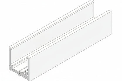 Glazing U Channel - Two-Part 25 x 25mm - WHITE 9010 - PARTITIONS LTD 