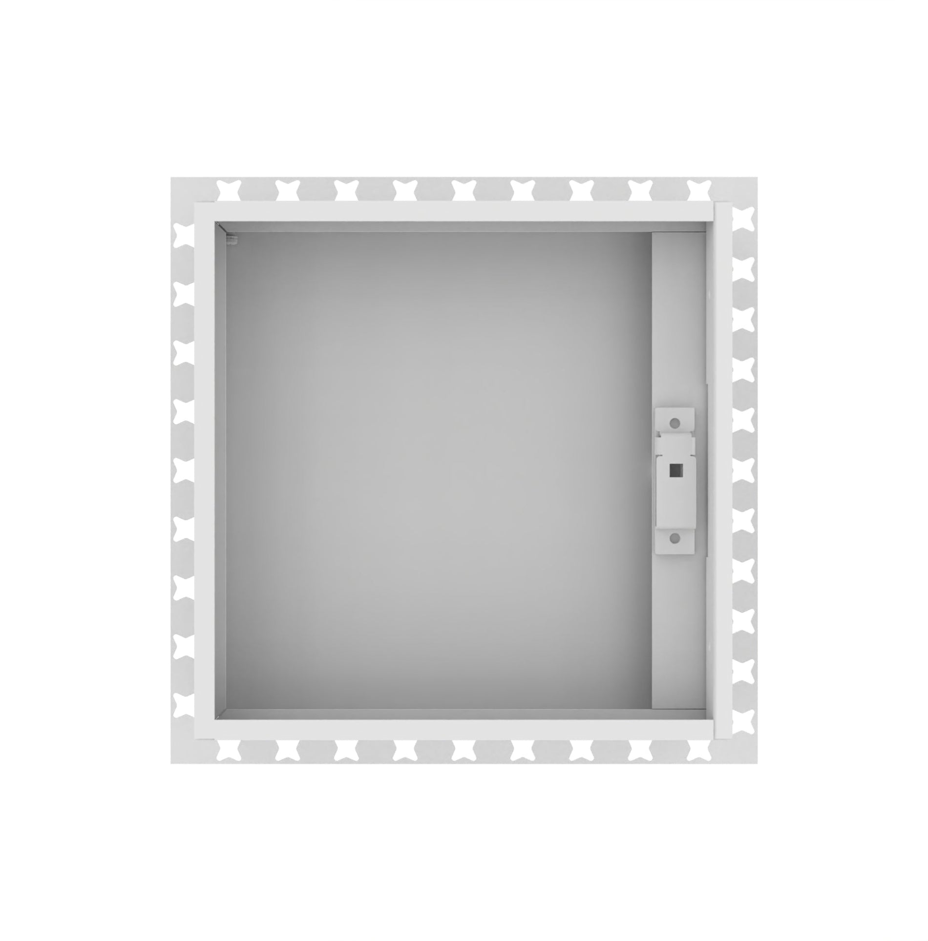 Metal Painted Beaded Frame Access Panels - Front View - Rear Face