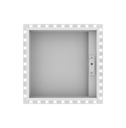 Metal Painted Beaded Frame Access Panels - Front View - Rear Face