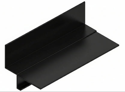 P15 -  15mm Shadow Gap Transition to Plasterboard - Black