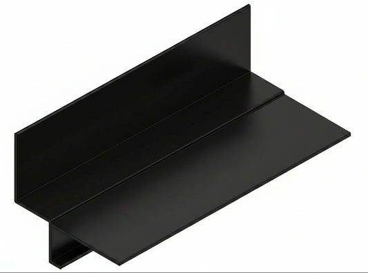 P15 -  15mm Shadow Gap Transition to Plasterboard - Black