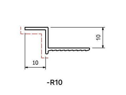 R-10 Shadow Gap Reveal Trims Dimensions - 3000mm pre-punched