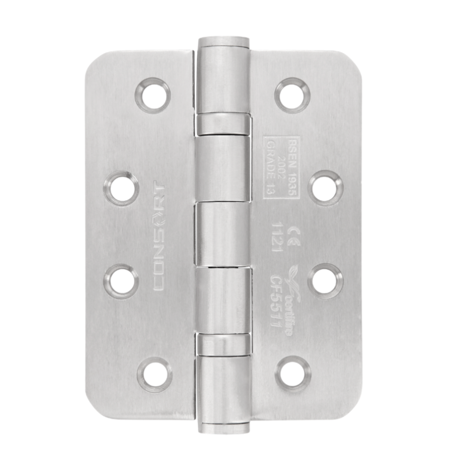 Radius Door Butt Hinge 102 x 75 x 3mm SSS