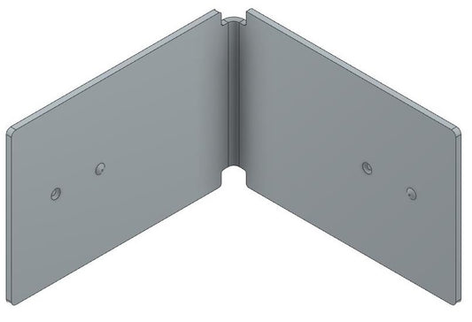 SP01 Junction Ceiling S Trim Cleat 90 degree 