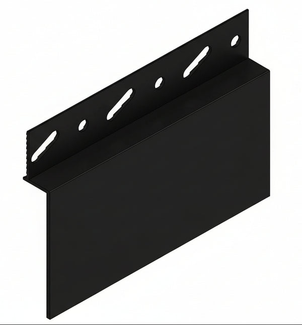 Recessed 3000 x 50mm Aluminium Shadow Gap Skirting Trims - BLACK ...