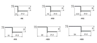 R-Type Reveal Trims - Bulk Packs QTY 20+ BLACK Trims