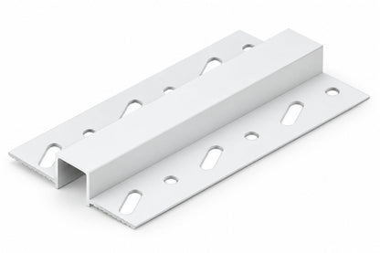 W12 - 3.0m Recessed White Aluminium Strip Profile For Drywall / Plasterboard 3.0m