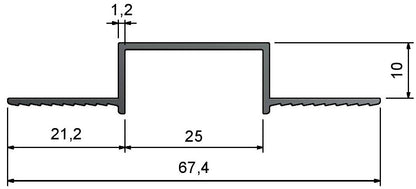 W-Type Wall Channel Reveal Trims